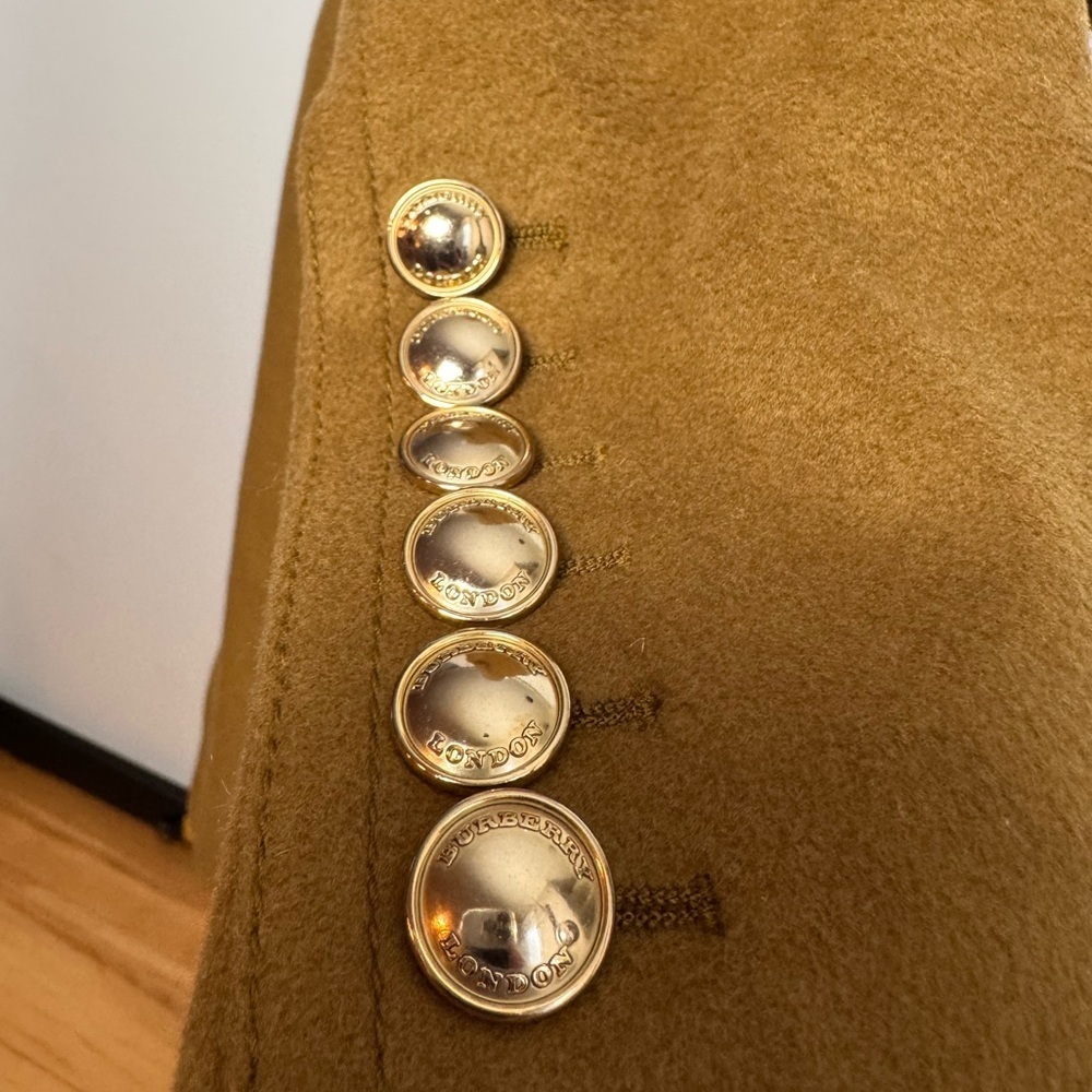 Burberry Wool Cashmere Military Coat Size 6 - Picture 8 of 15